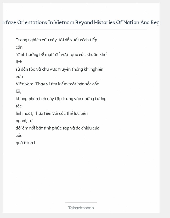 Trích đoạn Taylor: Surface Orientations In Vietnam Beyond Histories Of Nation And Region Jas 1998 949 978