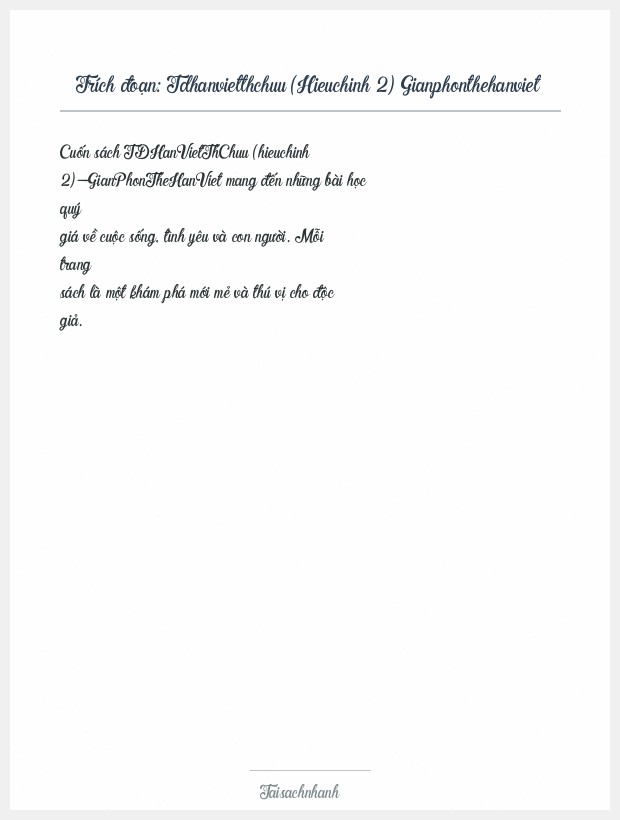 Trích đoạn Tdhanvietthchuu (Hieuchinh 2) Gianphonthehanviet