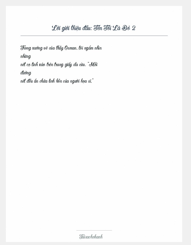 Trích đoạn Tên Tôi Là Đỏ 2