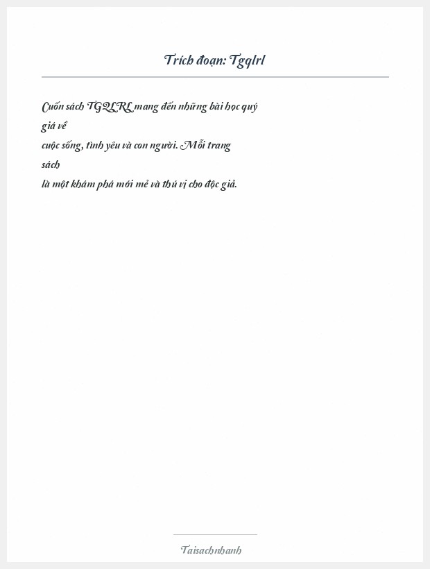 Trích đoạn Tgqlrl
