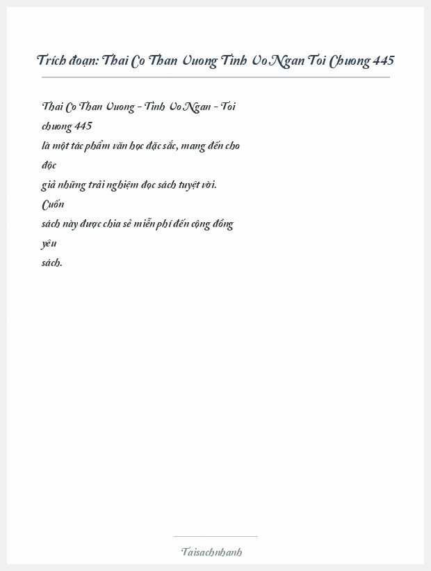 Trích đoạn Thai Co Than Vuong Tinh Vo Ngan Toi Chuong 445