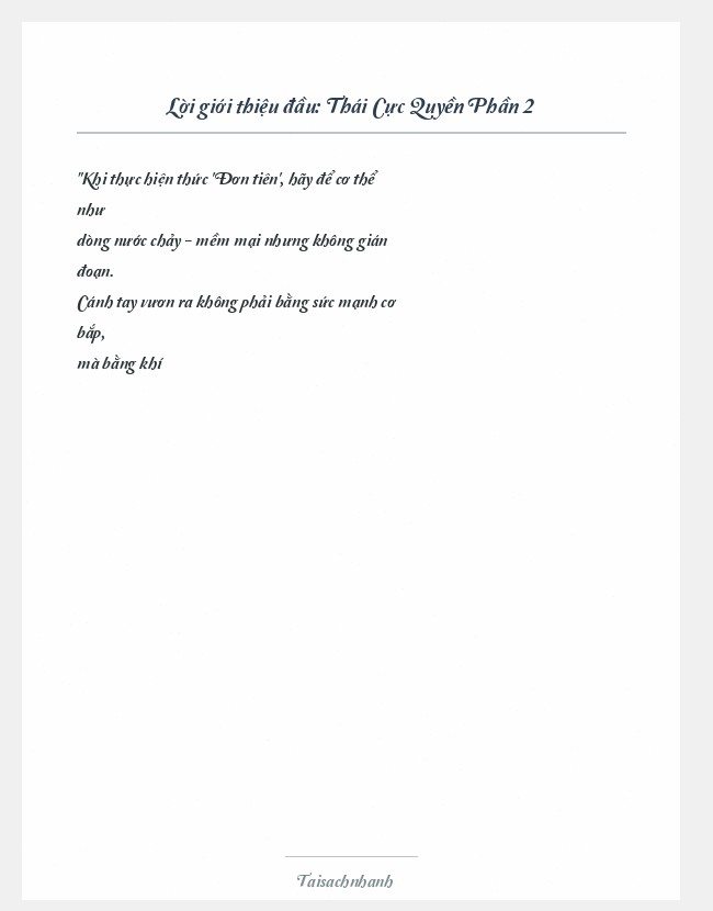 Trích đoạn Thái Cực Quyền Phần 2