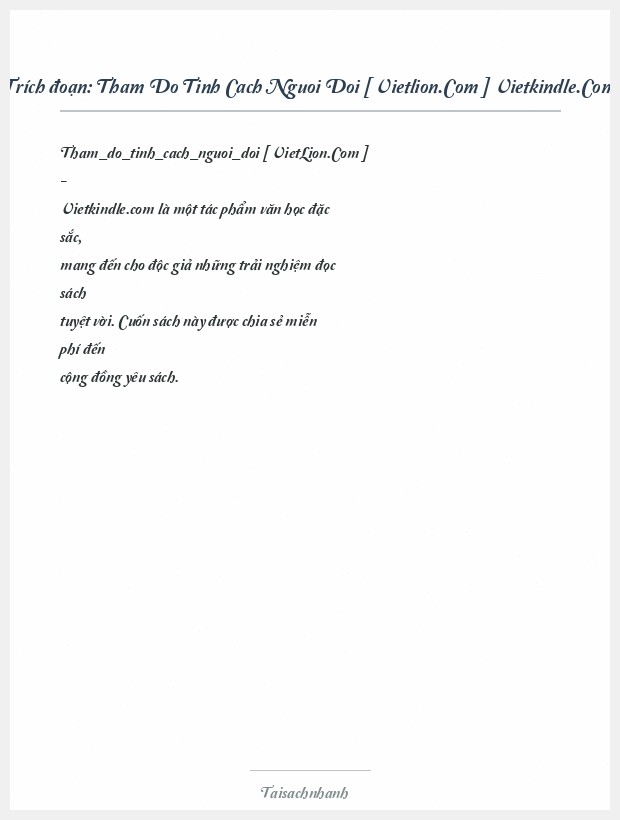 Trích đoạn Tham Do Tinh Cach Nguoi Doi [ Vietlion.Com ] Vietkindle.Com