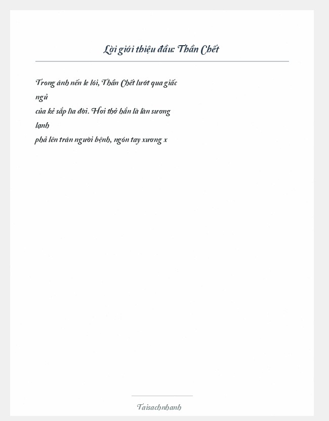 Trích đoạn Thần Chết