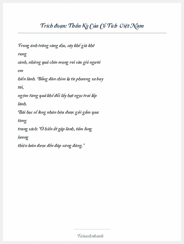 Trích đoạn Thần Kỳ Của Cổ Tích Việt Nam