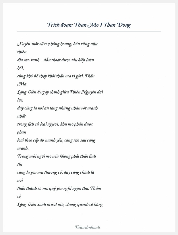 Trích đoạn Than Mo I Than Dong