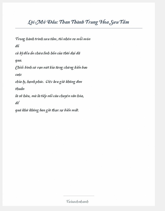 Trích đoạn Than Thành Trung Hoa Sưu Tầm