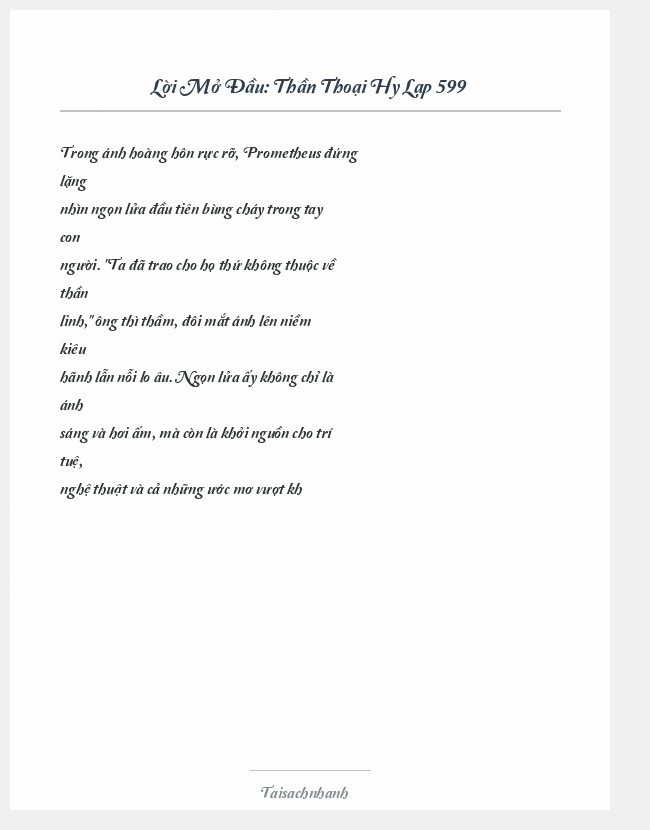 Trích đoạn Thần Thoại Hy Lạp 599