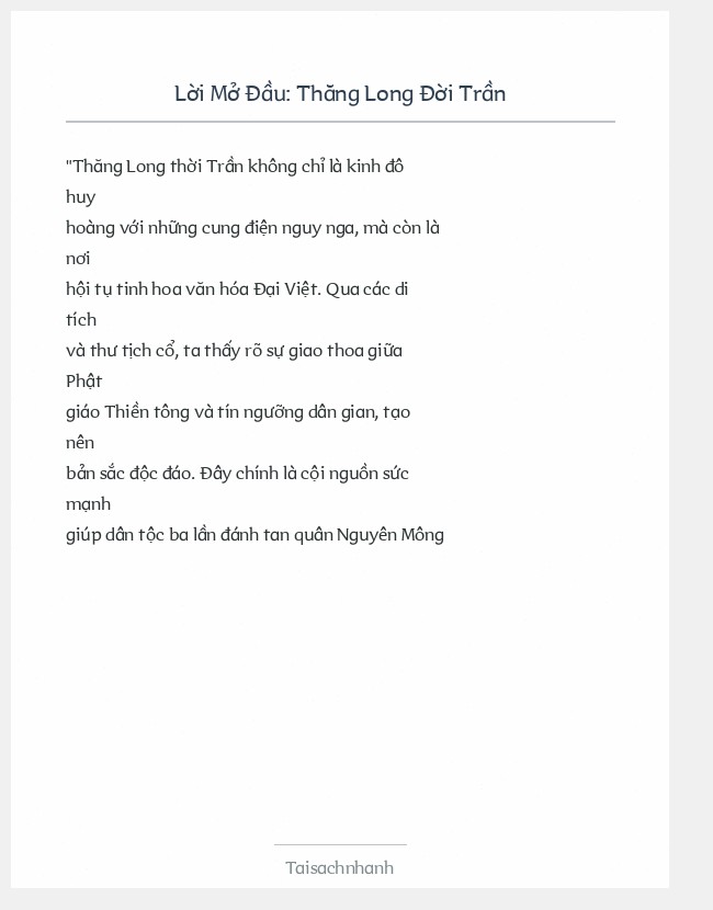 Trích đoạn Thăng Long Đời Trần