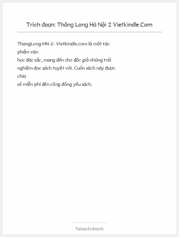 Trích đoạn Thăng Long Hà Nội 2 Vietkindle.Com