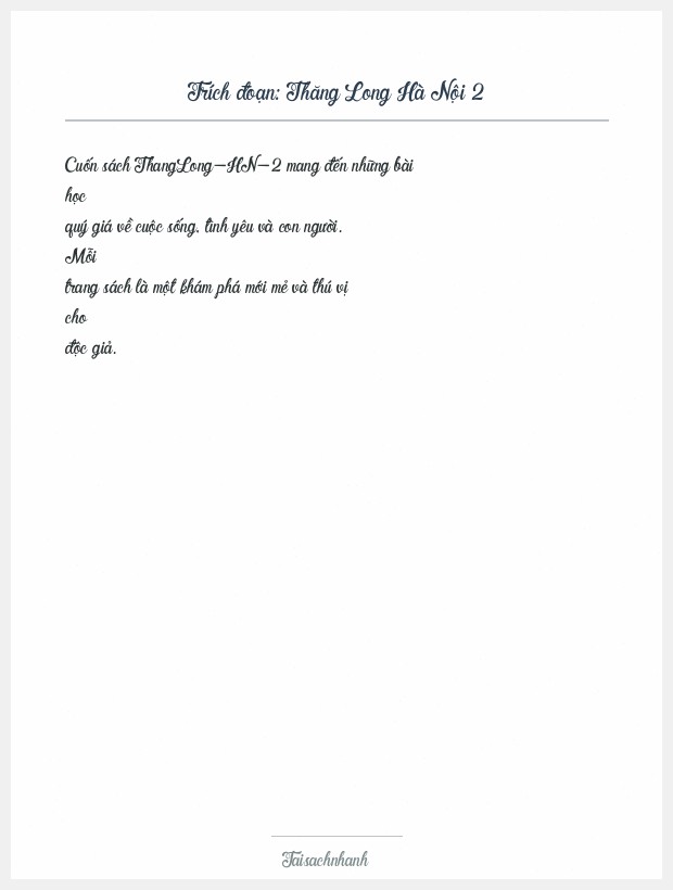 Trích đoạn Thăng Long Hà Nội 2