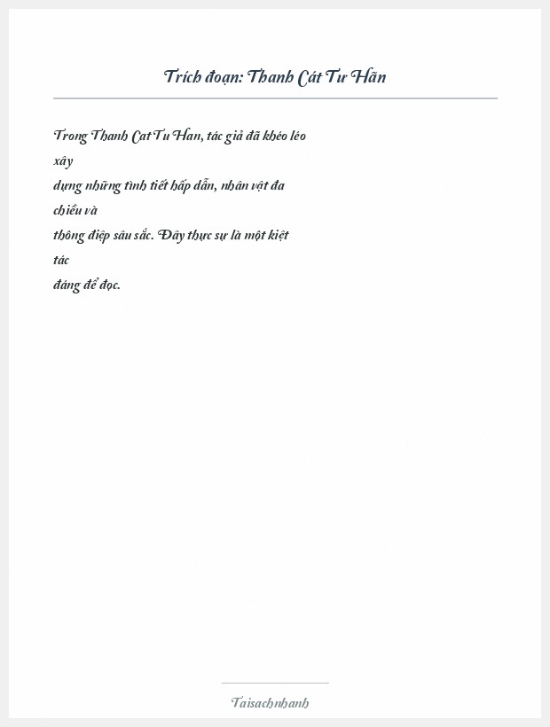 Trích đoạn Thanh Cát Tư Hãn