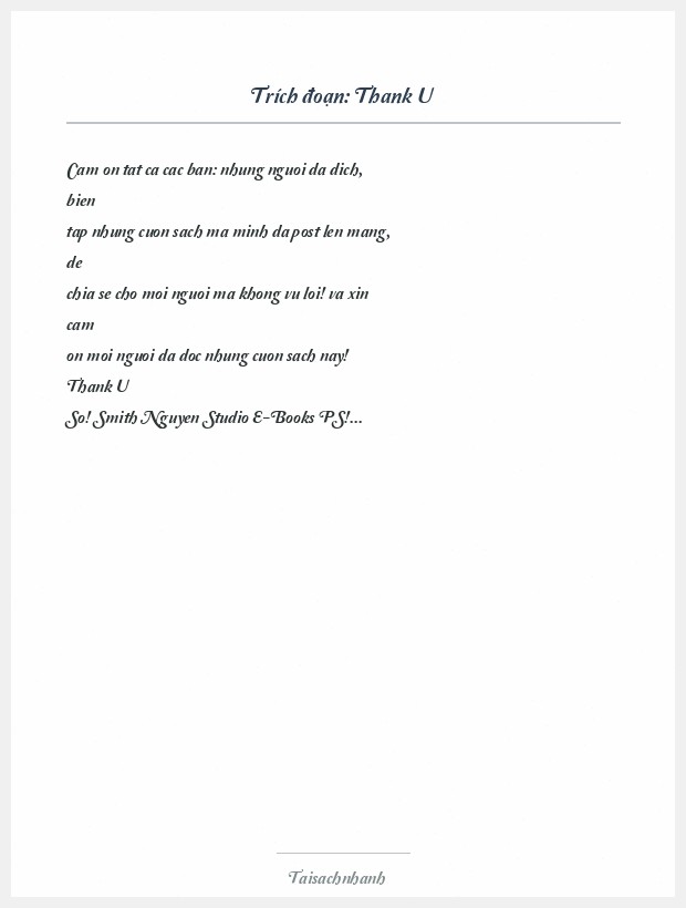 Trích đoạn Thank U