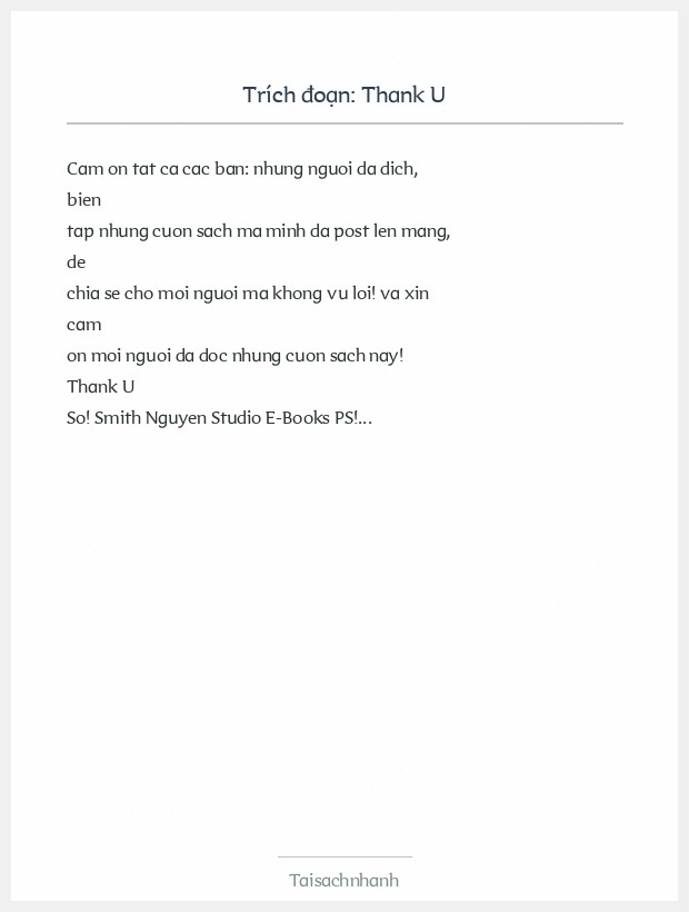 Trích đoạn Thank U