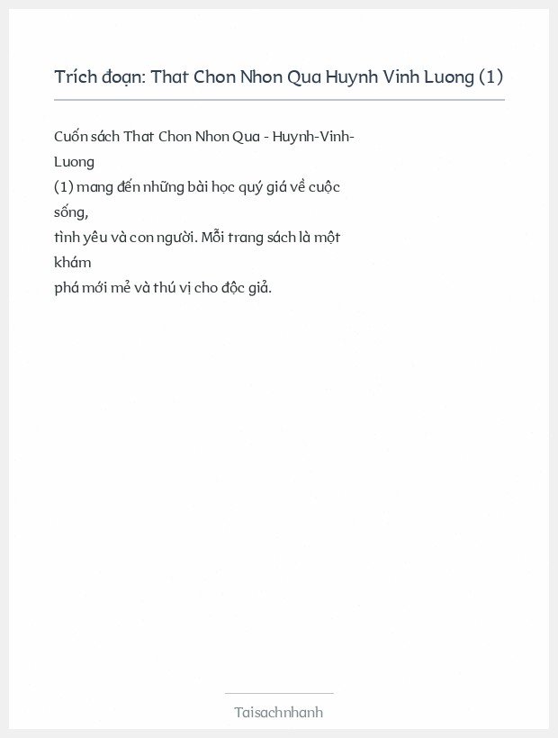 Trích đoạn That Chon Nhon Qua Huynh Vinh Luong (1)