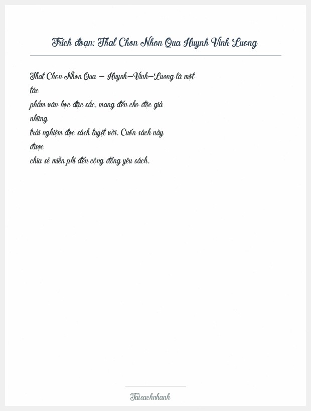 Trích đoạn That Chon Nhon Qua Huynh Vinh Luong