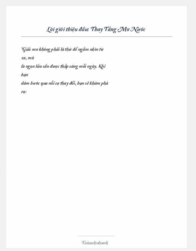 Trích đoạn Thay Tắng Mơ Nước