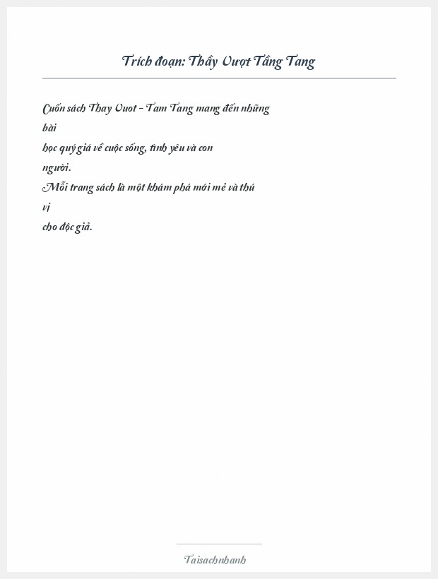 Trích đoạn Thầy Vượt Tầng Tang