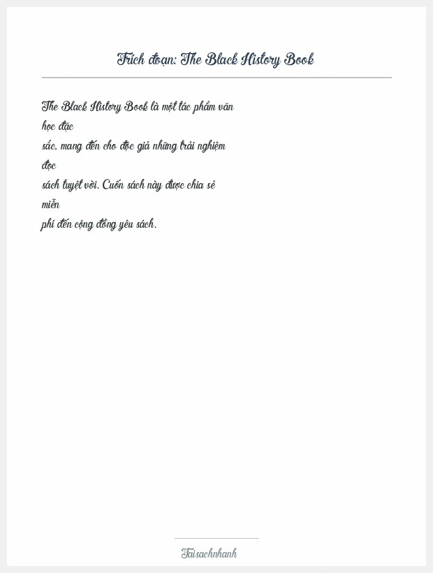 Trích đoạn The Black History Book