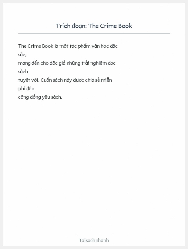 Trích đoạn The Crime Book
