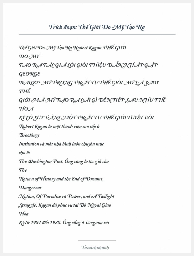 Trích đoạn Thế Giới Do Mỹ Tạo Ra