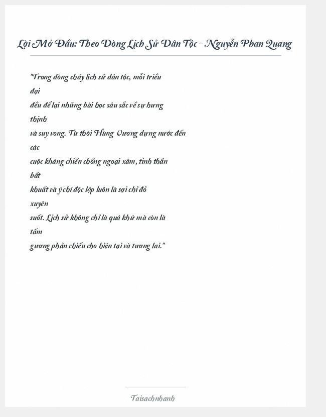 Trích đoạn Theo Dòng Lịch Sử Dân Tộc - Nguyễn Phan Quang