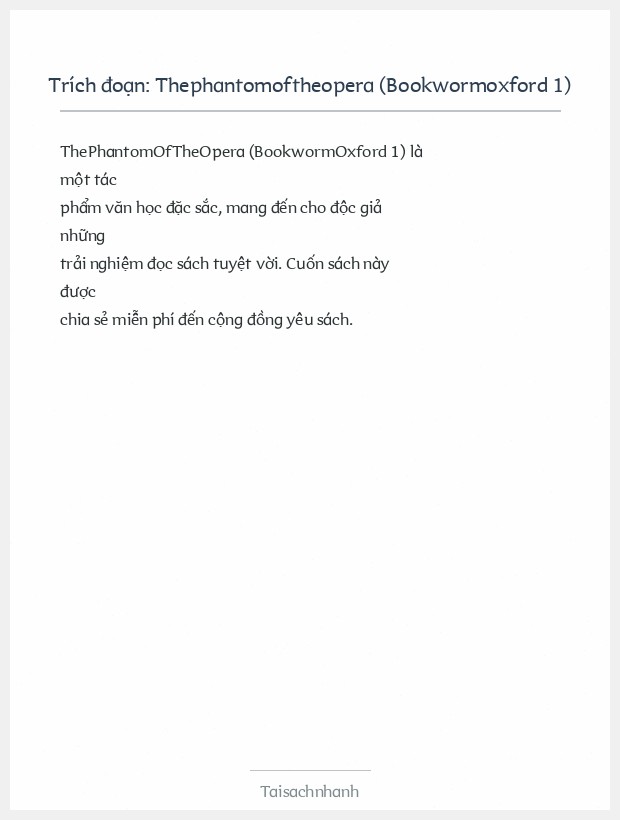 Trích đoạn Thephantomoftheopera (Bookwormoxford 1)