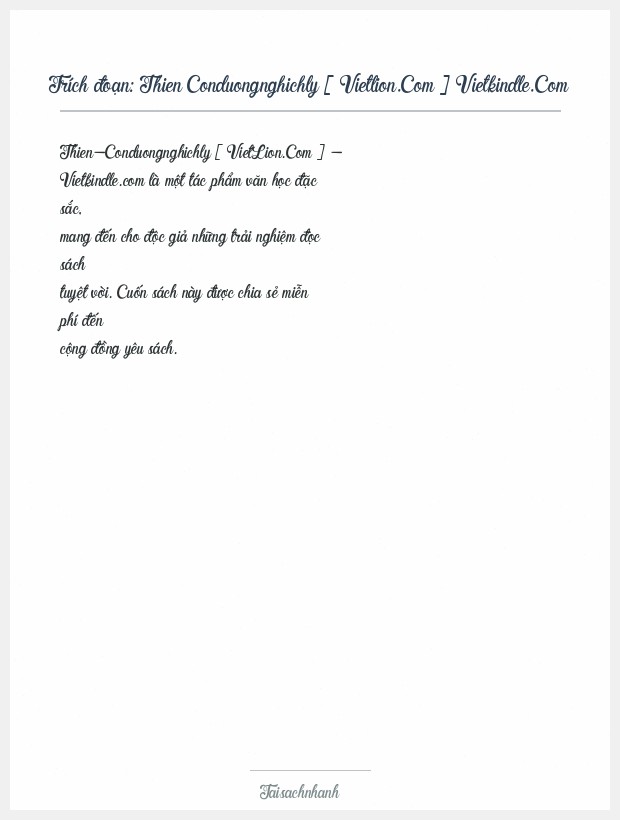 Trích đoạn Thien Conduongnghichly [ Vietlion.Com ] Vietkindle.Com