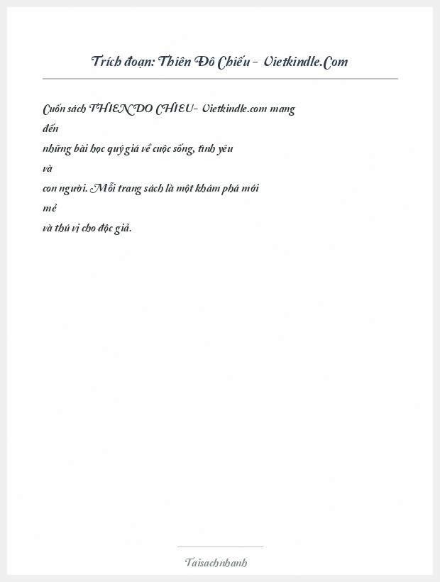 Trích đoạn Thiên Đô Chiếu - Vietkindle.Com