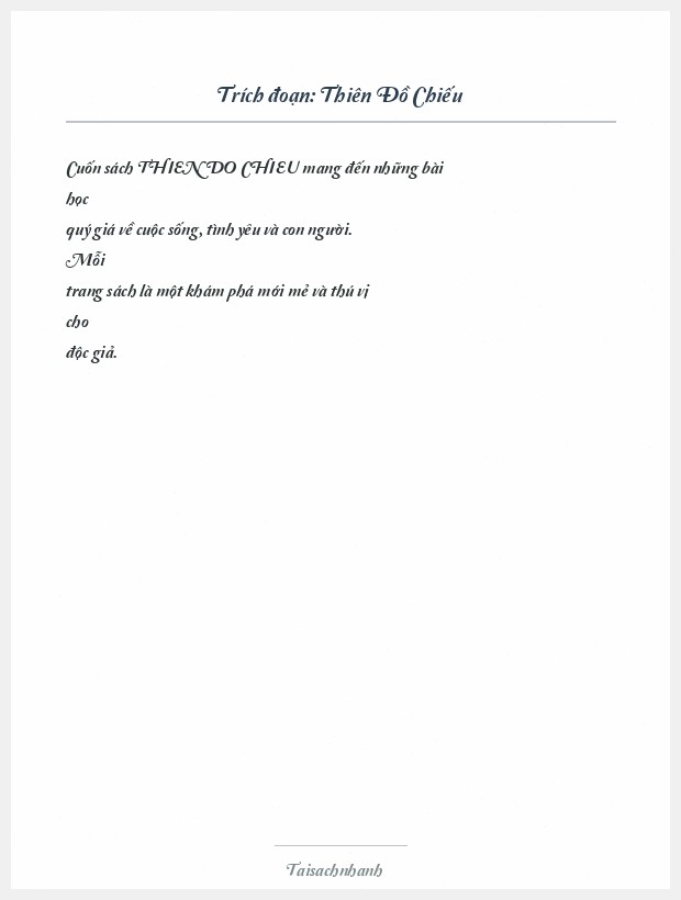 Trích đoạn Thiên Đồ Chiếu