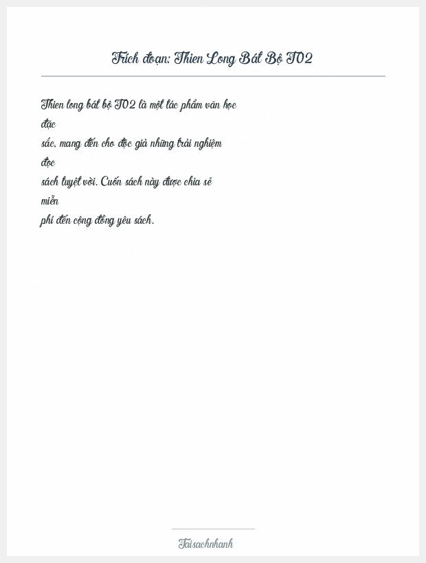 Trích đoạn Thien Long Bát Bộ T02