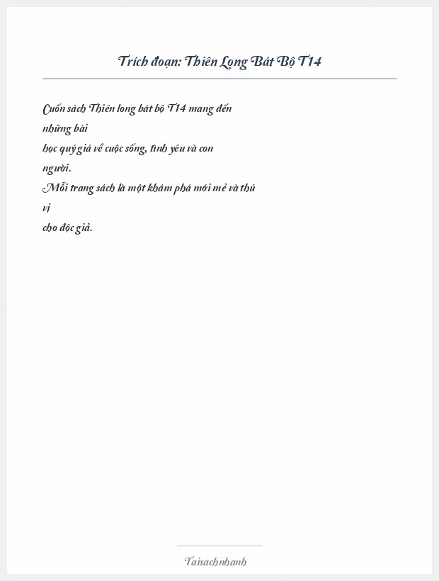 Trích đoạn Thiên Long Bát Bộ T14