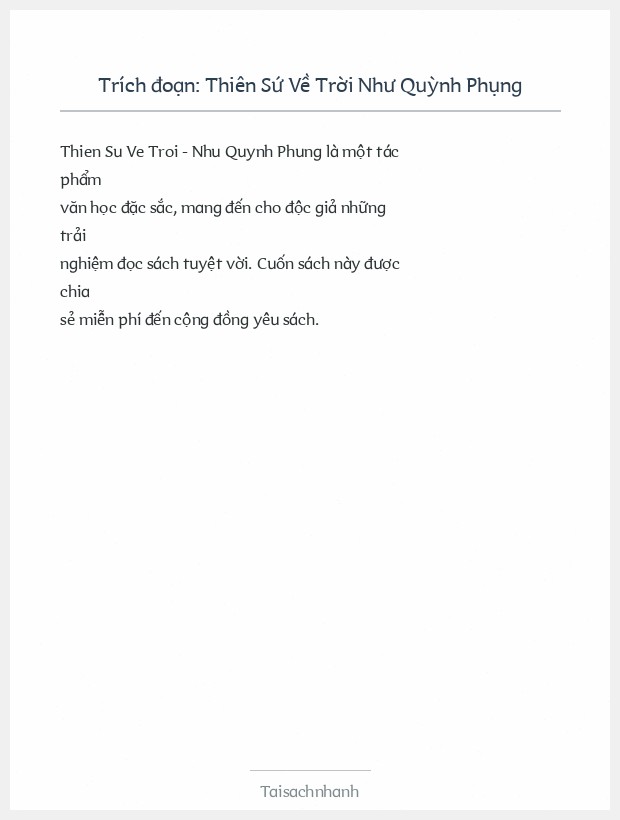 Trích đoạn Thiên Sứ Về Trời Như Quỳnh Phụng