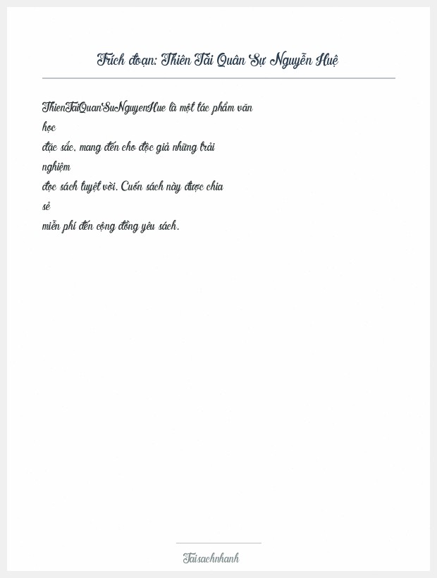 Trích đoạn Thiên Tài Quân Sự Nguyễn Huệ