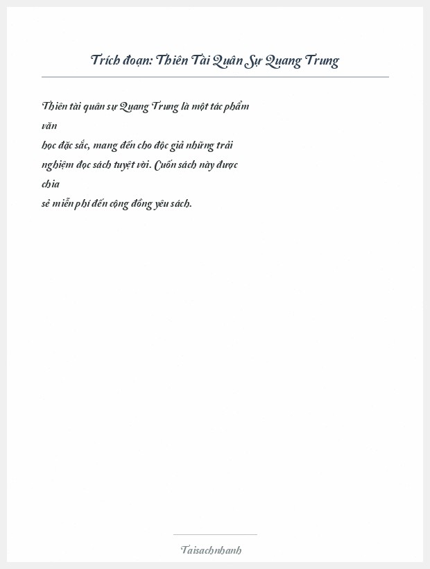 Trích đoạn Thiên Tài Quân Sự Quang Trung