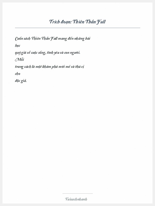 Trích đoạn Thiên Thần Full