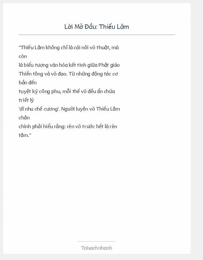 Trích đoạn Thiếu Lâm