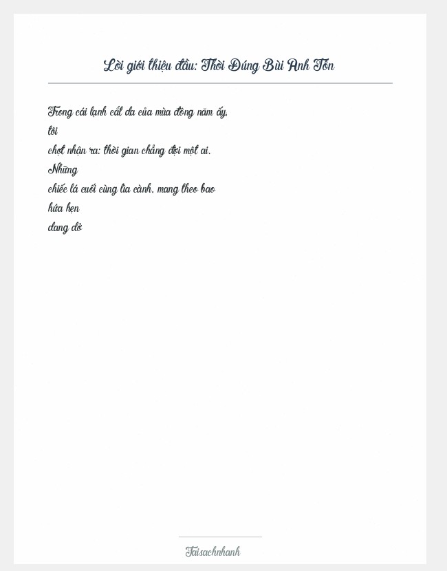 Trích đoạn Thời Đúng Bùi Anh Tôn