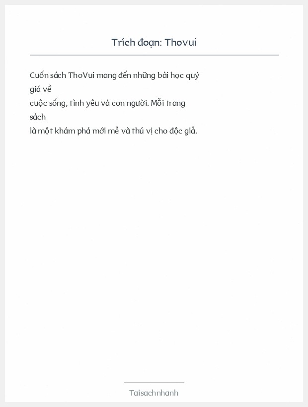 Trích đoạn Thovui