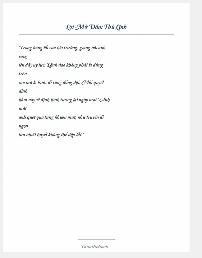 Trích đoạn Thủ Lĩnh