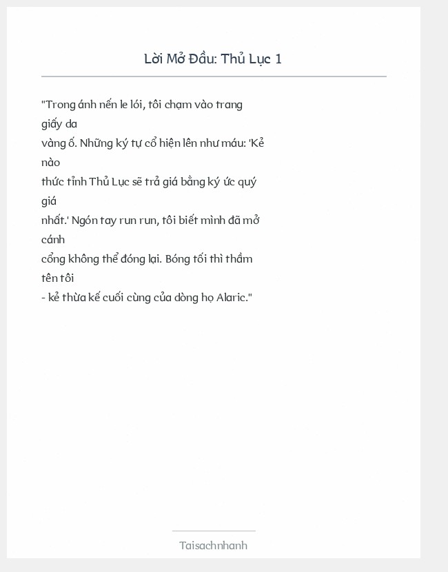 Trích đoạn Thủ Lục 1