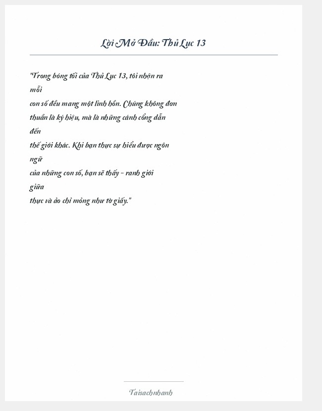 Trích đoạn Thủ Lục 13