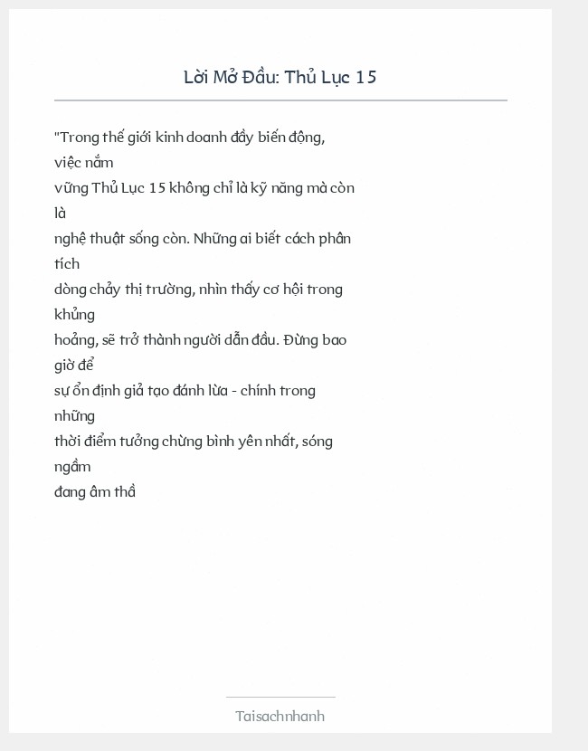Trích đoạn Thủ Lục 15