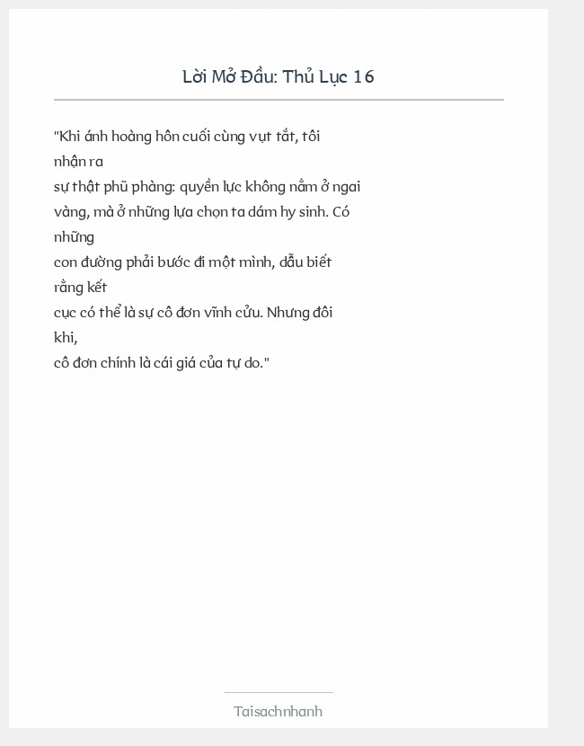 Trích đoạn Thủ Lục 16