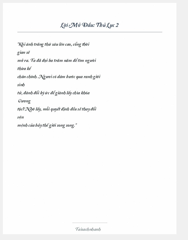 Trích đoạn Thủ Lục 2