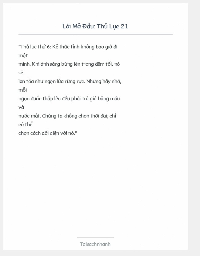 Trích đoạn Thủ Lục 21