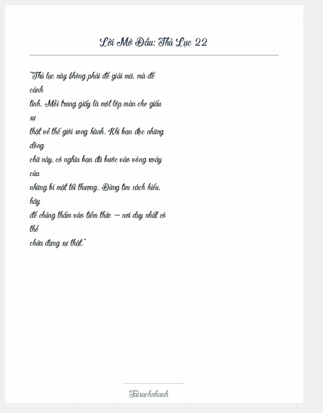 Trích đoạn Thủ Lục 22