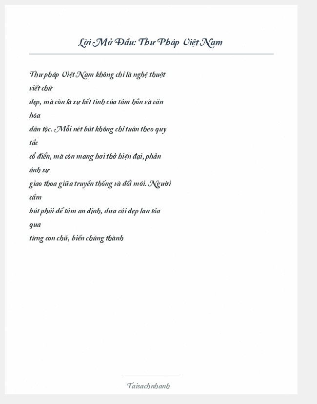 Trích đoạn Thư Pháp Việt Nam