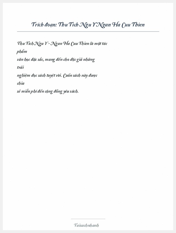 Trích đoạn Thu Tich Ngu Y Ngan Ha Cuu Thien