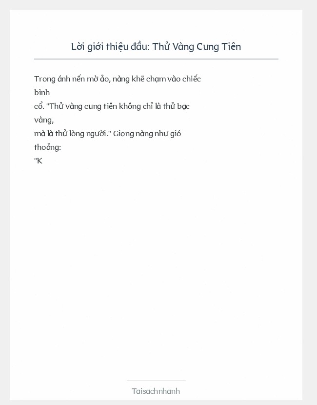 Trích đoạn Thử Vàng Cung Tiên